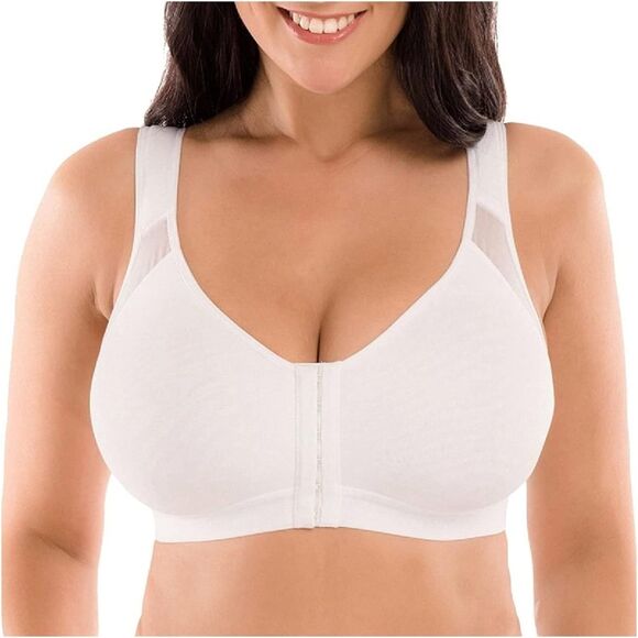 Front Closure Bra 4XL Set Of 2 Wire Free Posture Support Back Shoulder - Picture 1 of 16